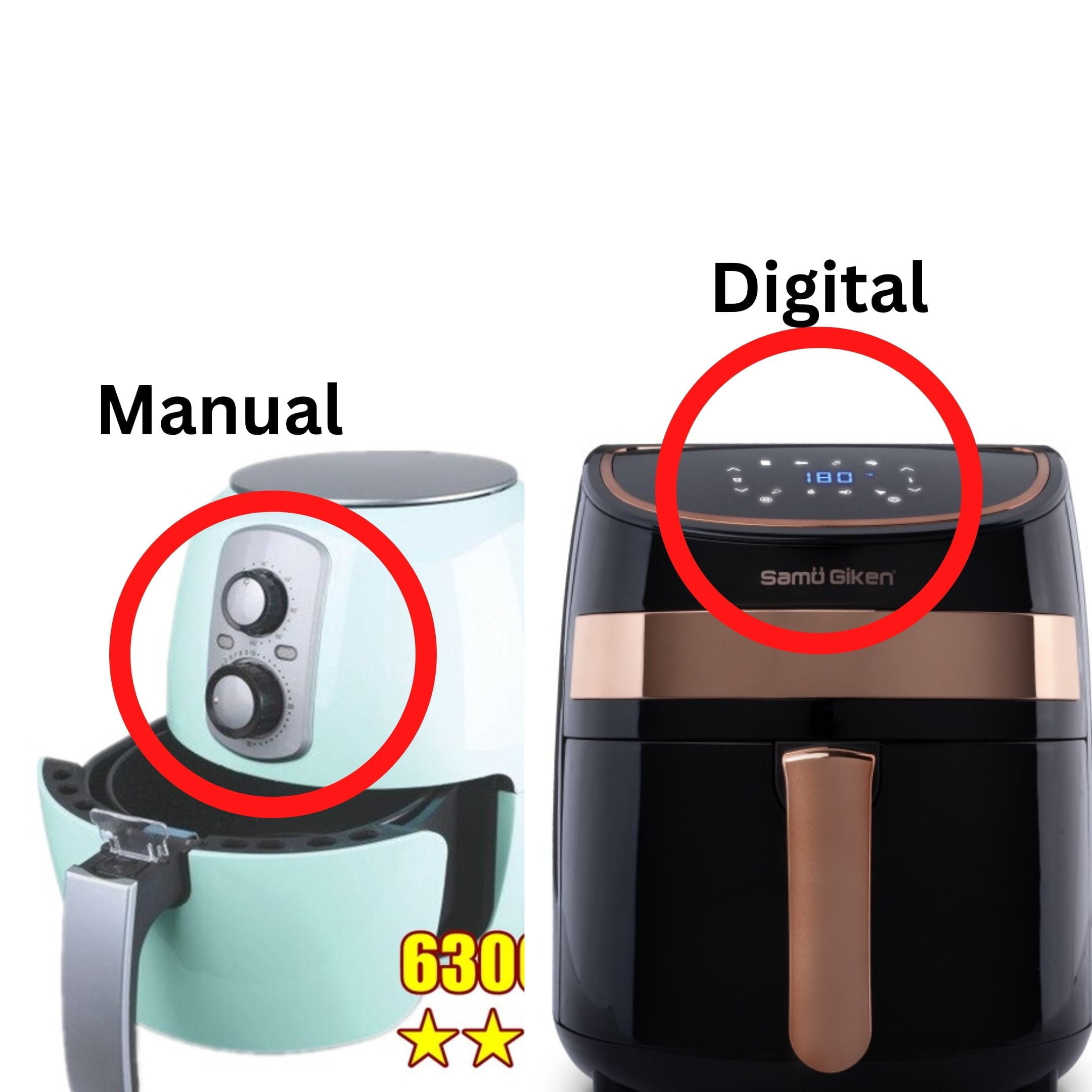 digital manual air fryer