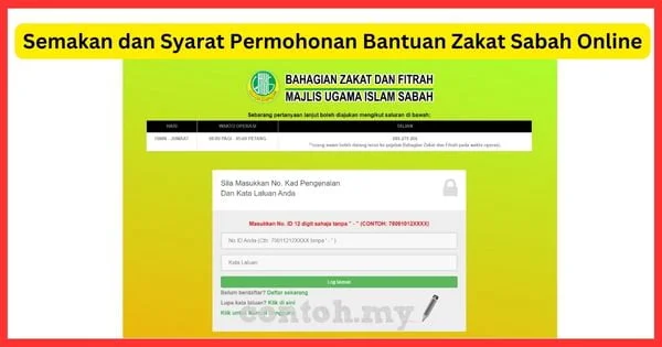 Bantuan Zakat Sabah Online