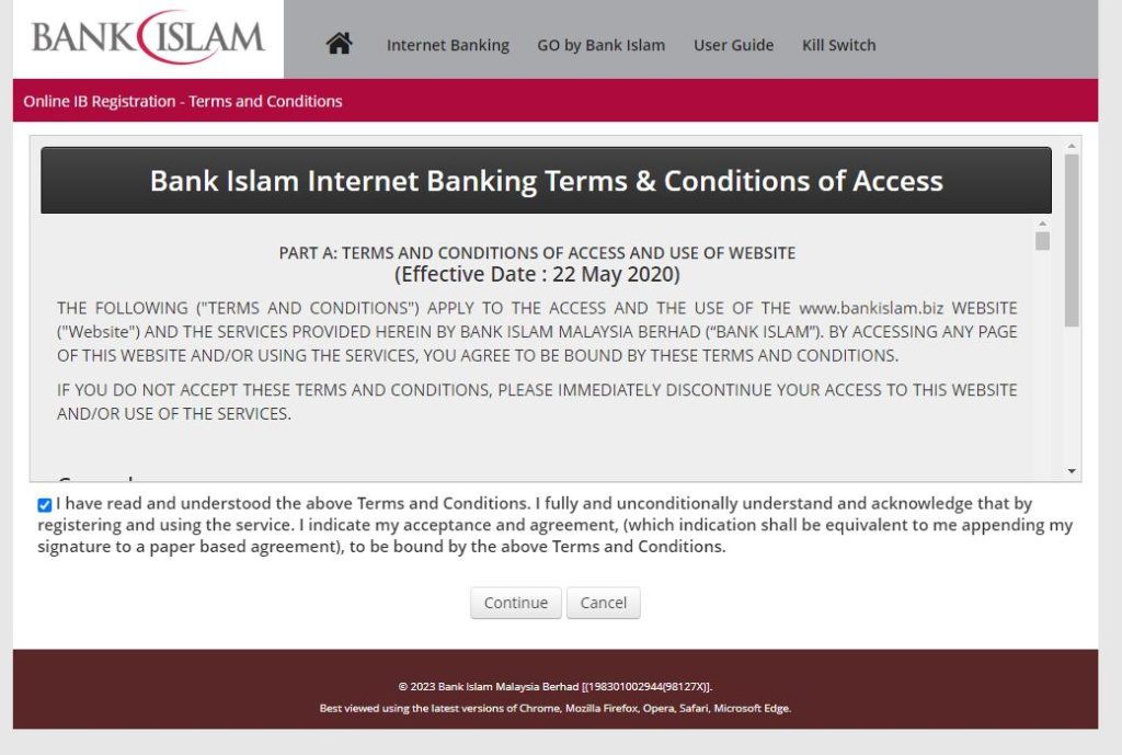 Bank Islam Online Banking