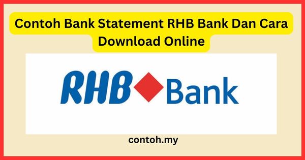 Contoh Bank Statement RHB Bank Dan Cara Download Online